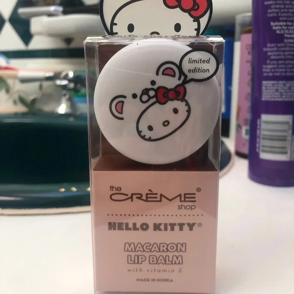 NIB CREME SHOP HELLO KITTY MACARON LIP BALM